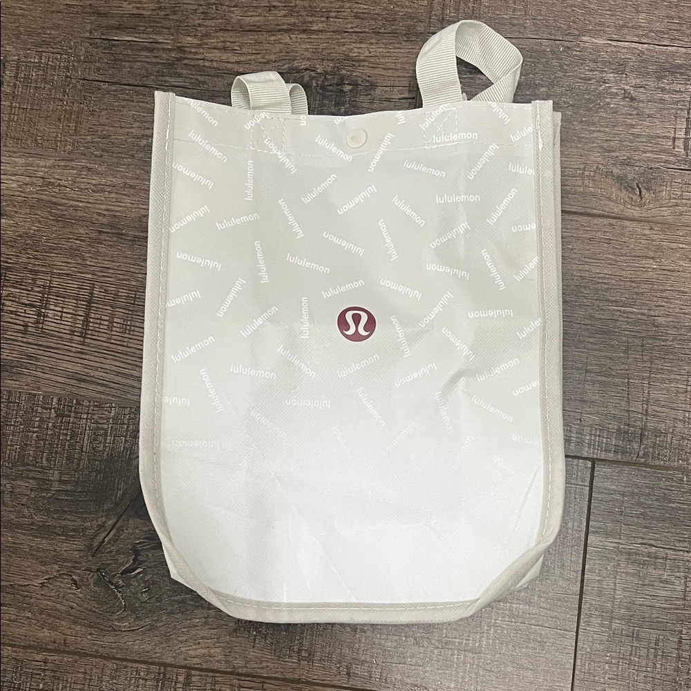Lululemon Cream Tote Bag with Logo